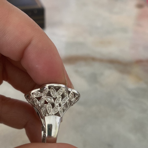 14 K white gold ring - Picture 2 of 6